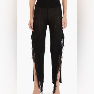 Knit fringe pants